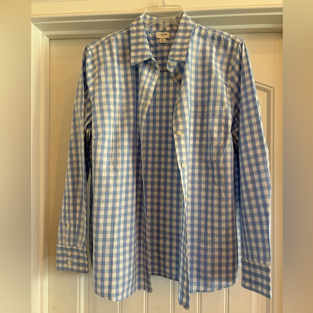 J. Crew Blue Gingham Women's Blouse
